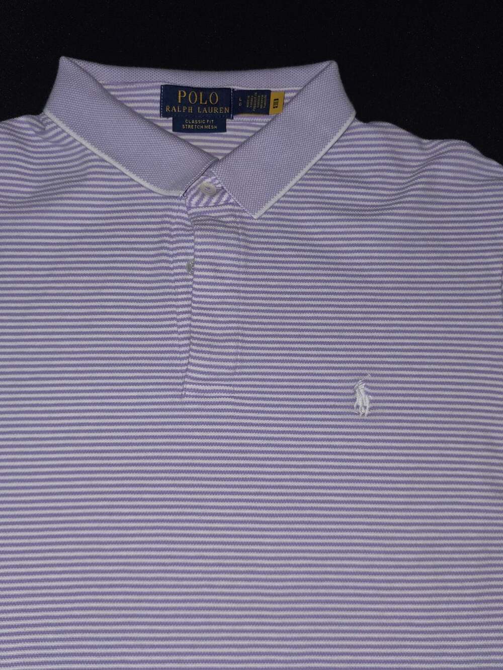 Polo Ralph Lauren Classic Fit Stretch Mesh Striped Polo Shirt